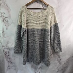 M And S Woman Sweater Womens 18 2X UK 22 Gray Cream Wool Speckled Confetti Fleck
